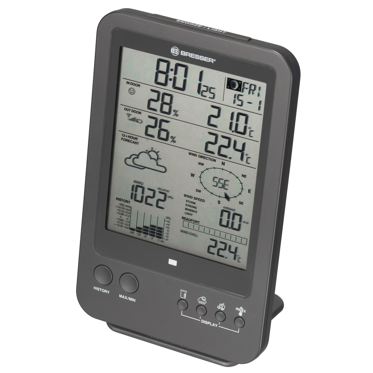 BRESSER zusätzliche / Ersatz-Basisstation für 7002513 5-in-1-Wetterstation