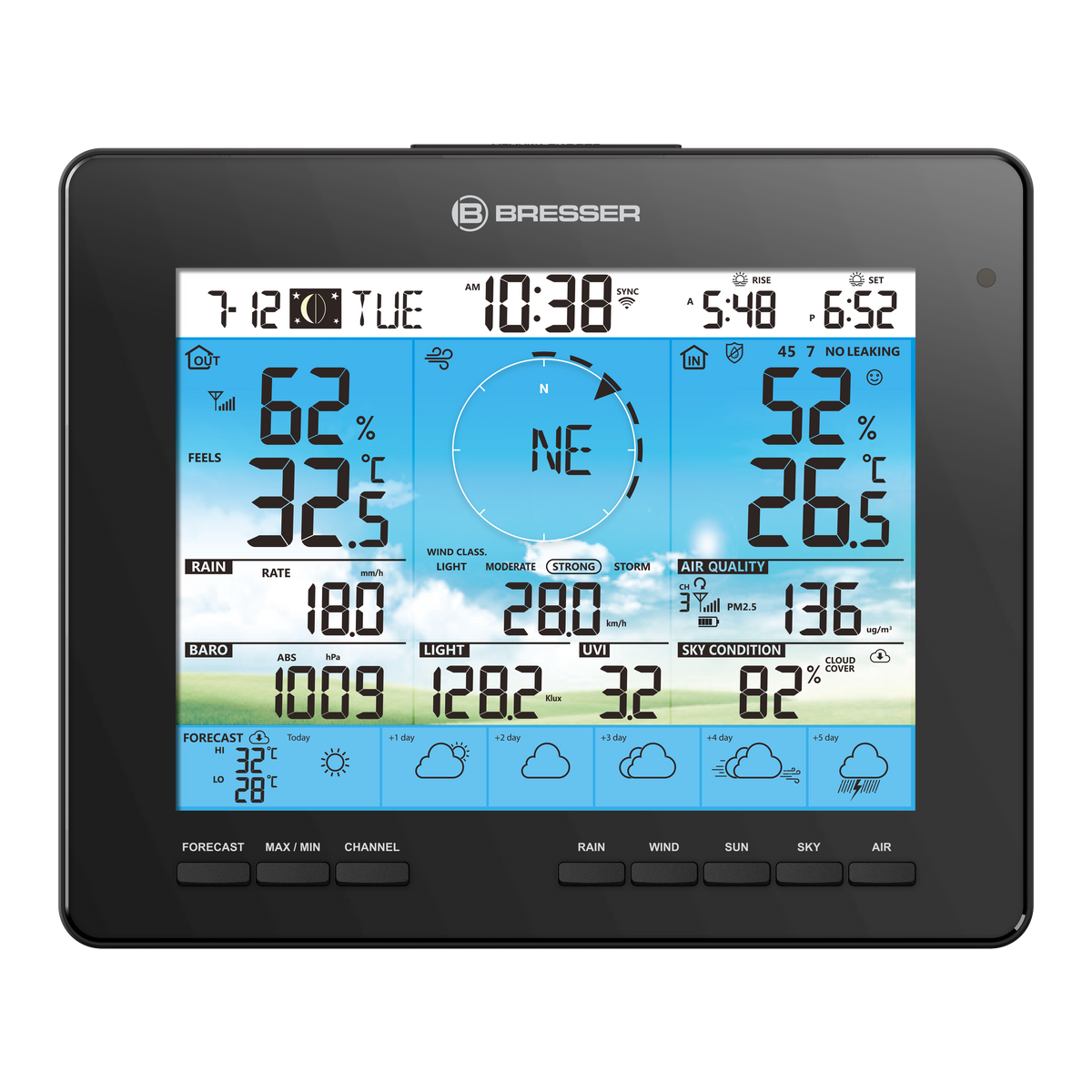 BRESSER zusätzliche / Ersatz-Basisstation für 7003210 6-Tage 4CAST Wetterstation
