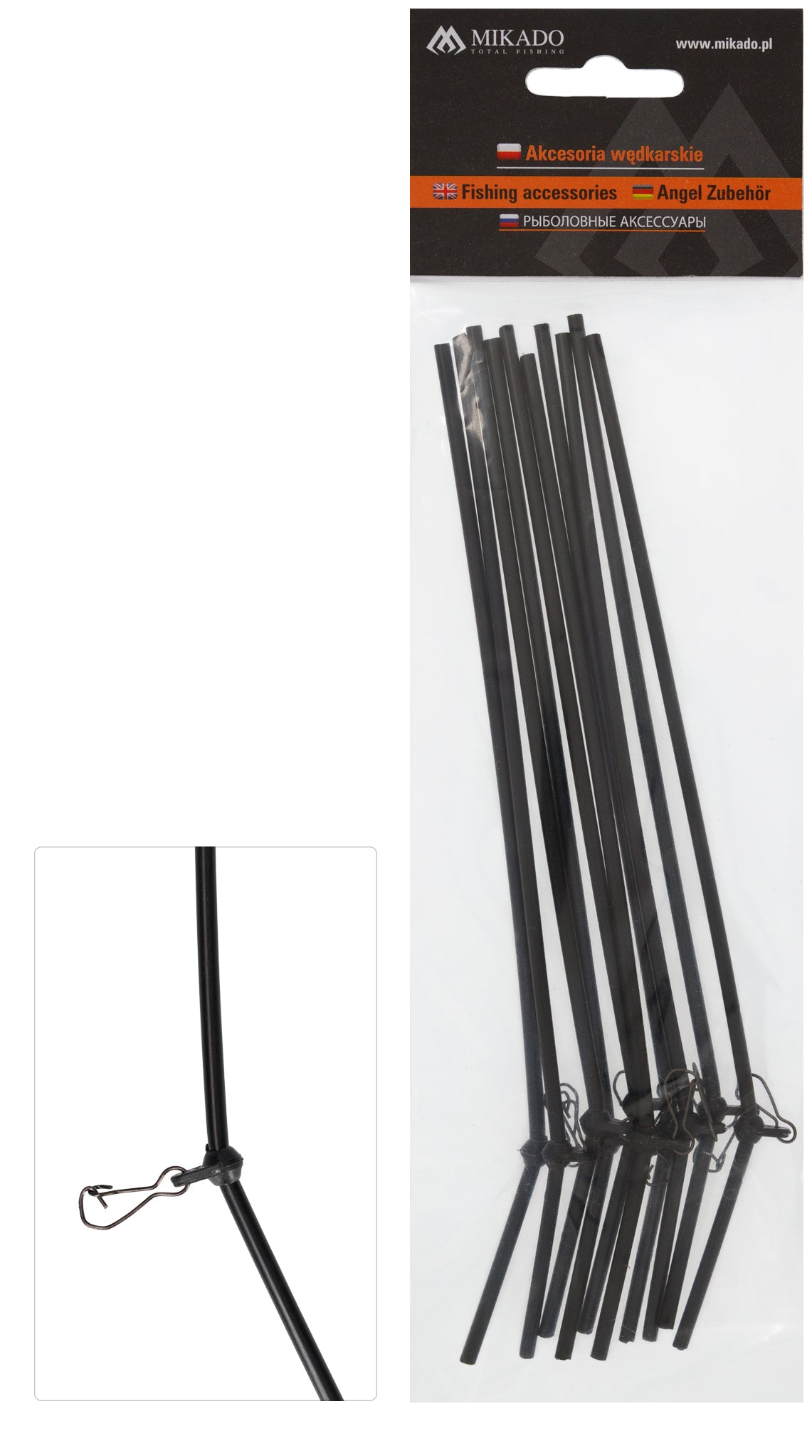 Mikado Tube - Anti Tangle Mit Wirbel 15cm - 10 Stk.