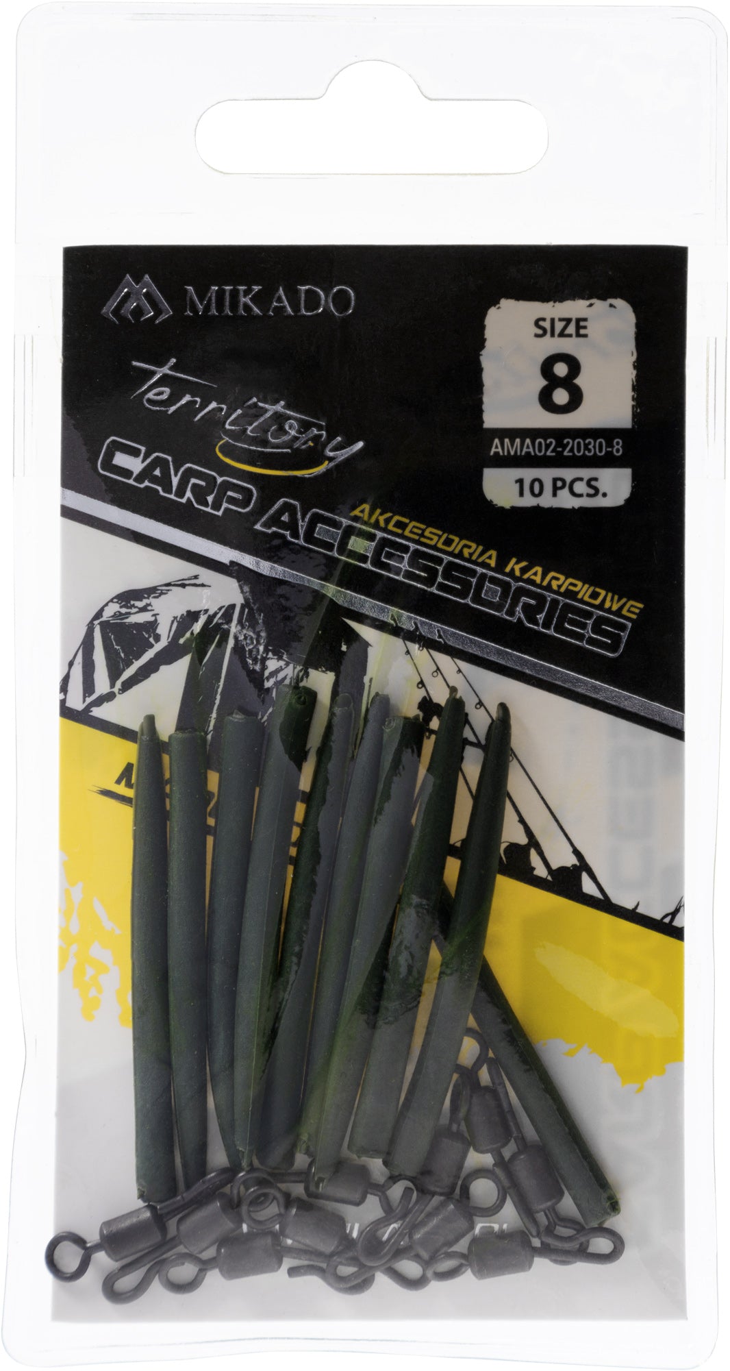 Mikado Wirbel - Quick Change Mit Anti-Tangle-Gummi NR. 8 - 10 Stk.