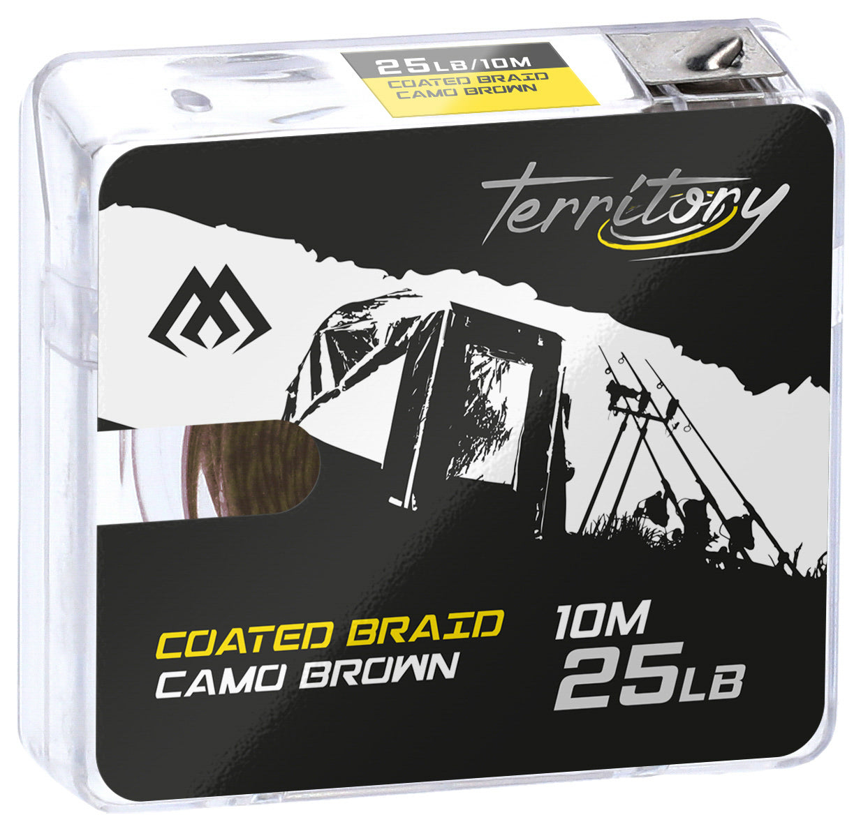 Mikado Geflochtene Vorfachschnur - Coated Braid - 25lbs/10m - Camo Braun - 1 Stk.