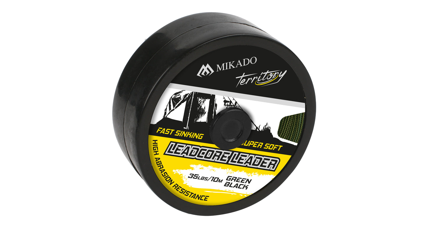 Mikado Leader - Leadcore Leader 35lbs/10m - Schwarz Und Grün - 1 Stk.