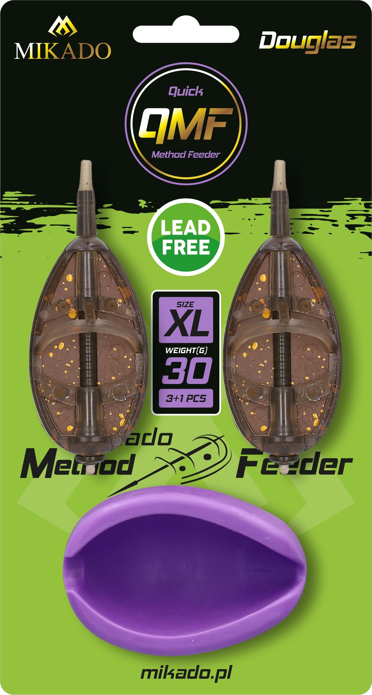 Mikado Feeder - Method Feeder "DOUGLAS" Q.M.F. Set Xl Komplet - 2x30g + Feeder Form - 1 Satz