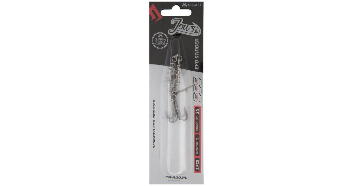 Mikado Stinger - Jaws Evo Stinger - 25kg - Drillingshaken NR. 1 - 2 Stk.