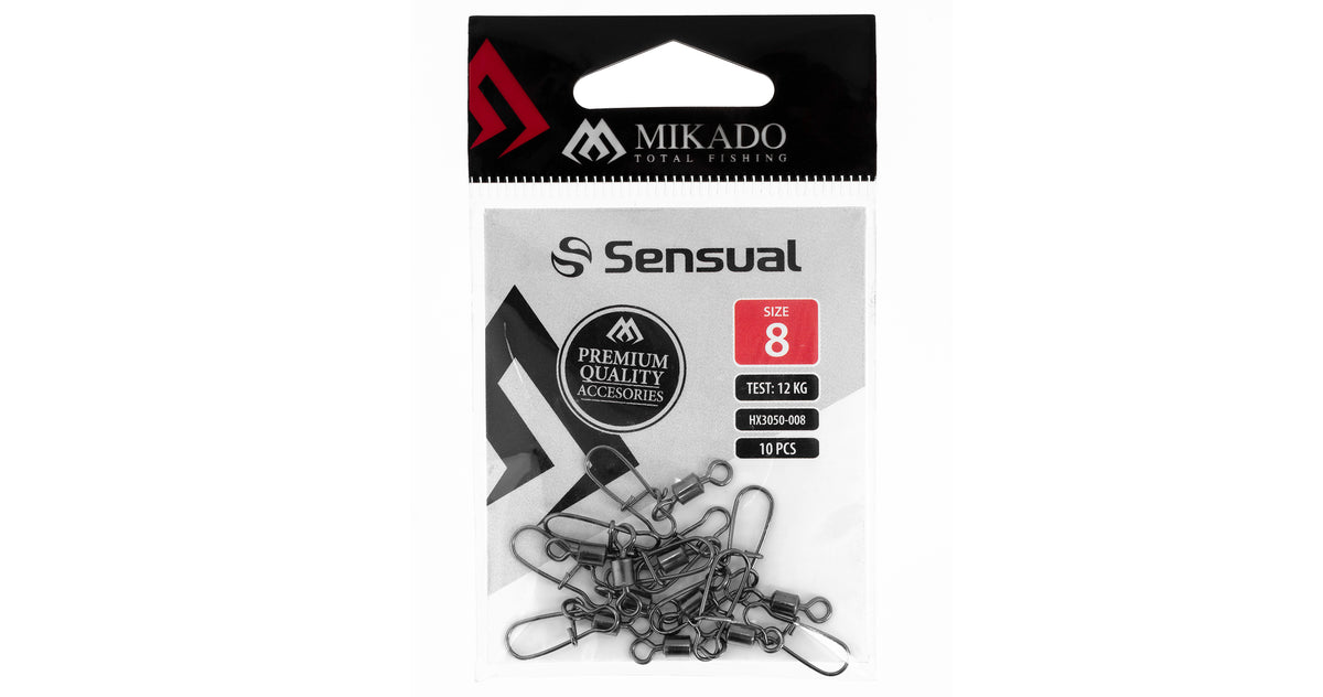 Mikado Roll-Wirbel - Mit Fastlock Snap NR. 6 Bn - 10 Stk.