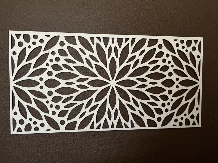 Holzwand Deko Muster Sichtschutzwand Raumteiler Paneel Wildblume