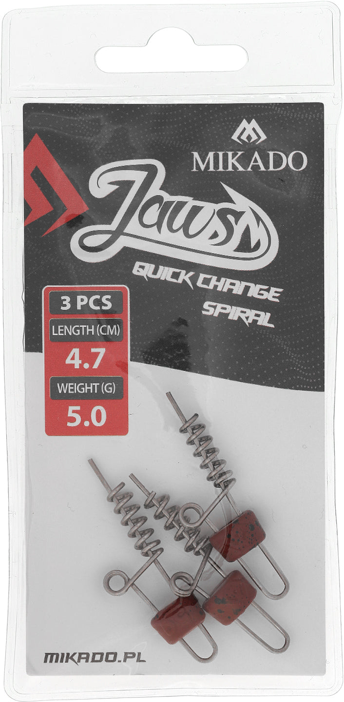Mikado Schraube - Für Köder - Jaws Quick Change Spiral - 15gr - 4.7cm - 3 Stk.