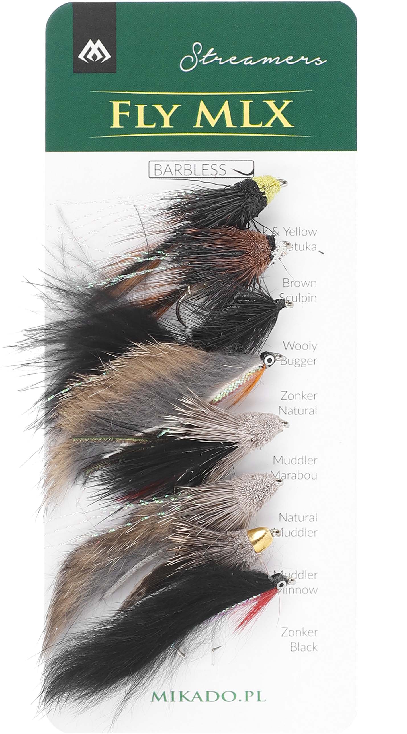 Mikado Set - Künstliche Fliegen - Streamers - Barbless - 1 Satz