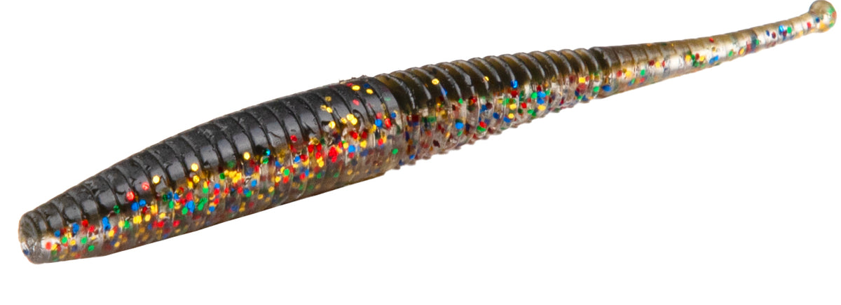 Mikado Köder - M-Craft Wiggly Worm 75mm / Magic Black - 8 Stk.