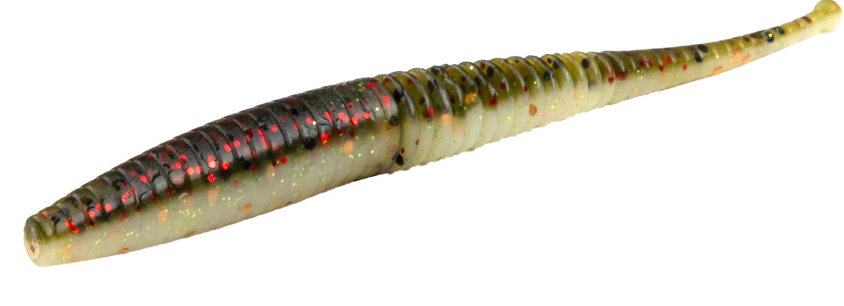 Mikado Köder - M-Craft Wiggly Worm 75mm / Pumpkin Pearl - 8 Stk.