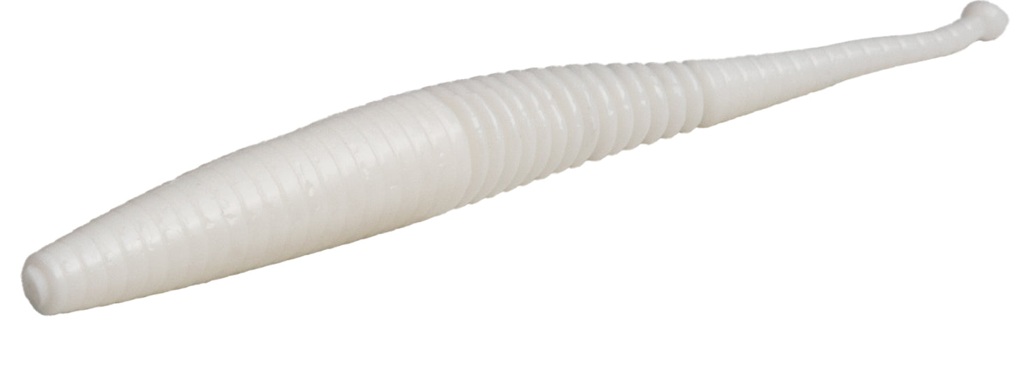 Mikado Köder - M-Craft Wiggly Worm 50mm / White - 10 Stk.