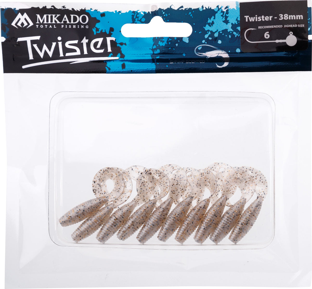 Mikado Köder - Twister 38mm/ Pepper Pearl - 10 Stk.