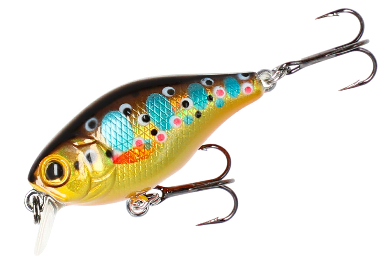 Mikado Wobbler Fishunter Bold Head - 4cm/BROWN Trout - Schwimmend - 1 Stk.