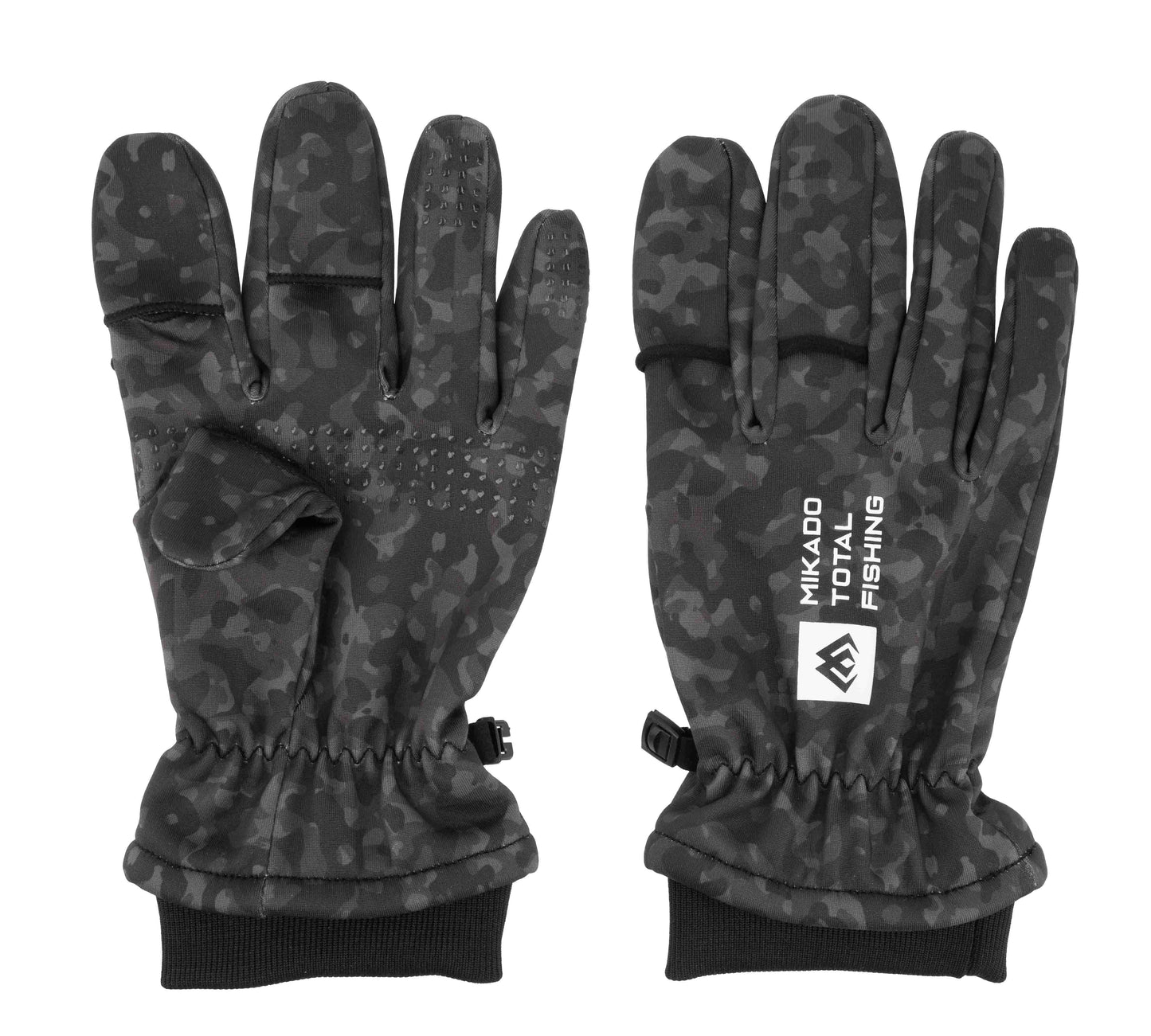 Mikado Handschuhe - Softshell Schwarz Camo Größe M - 1 Set.