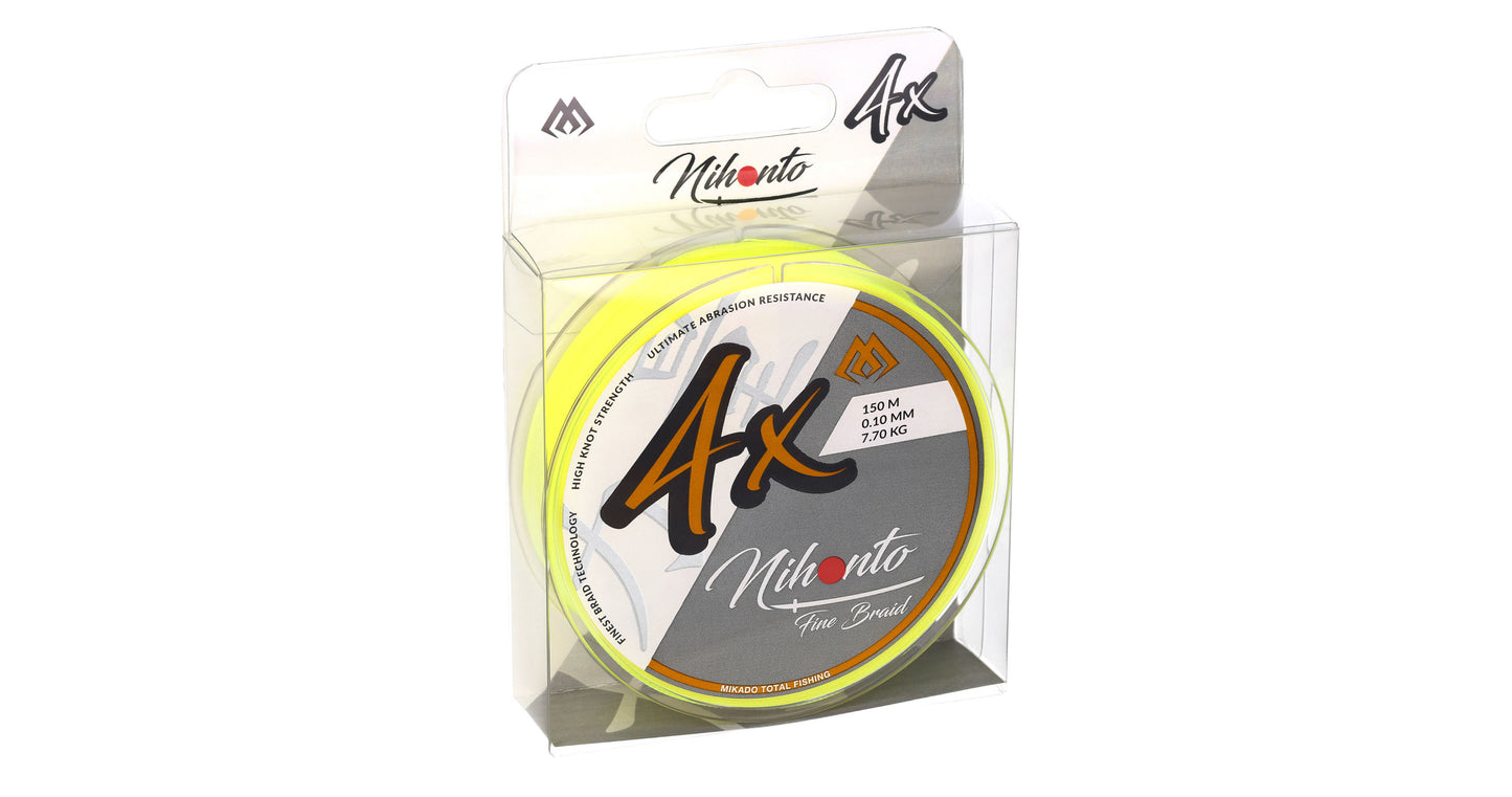 Mikado Geflochtene Schnüre - Nihonto Fine Braid - 0.40mm/34.9kg/150m - Fluo Gelb - 1 Spule