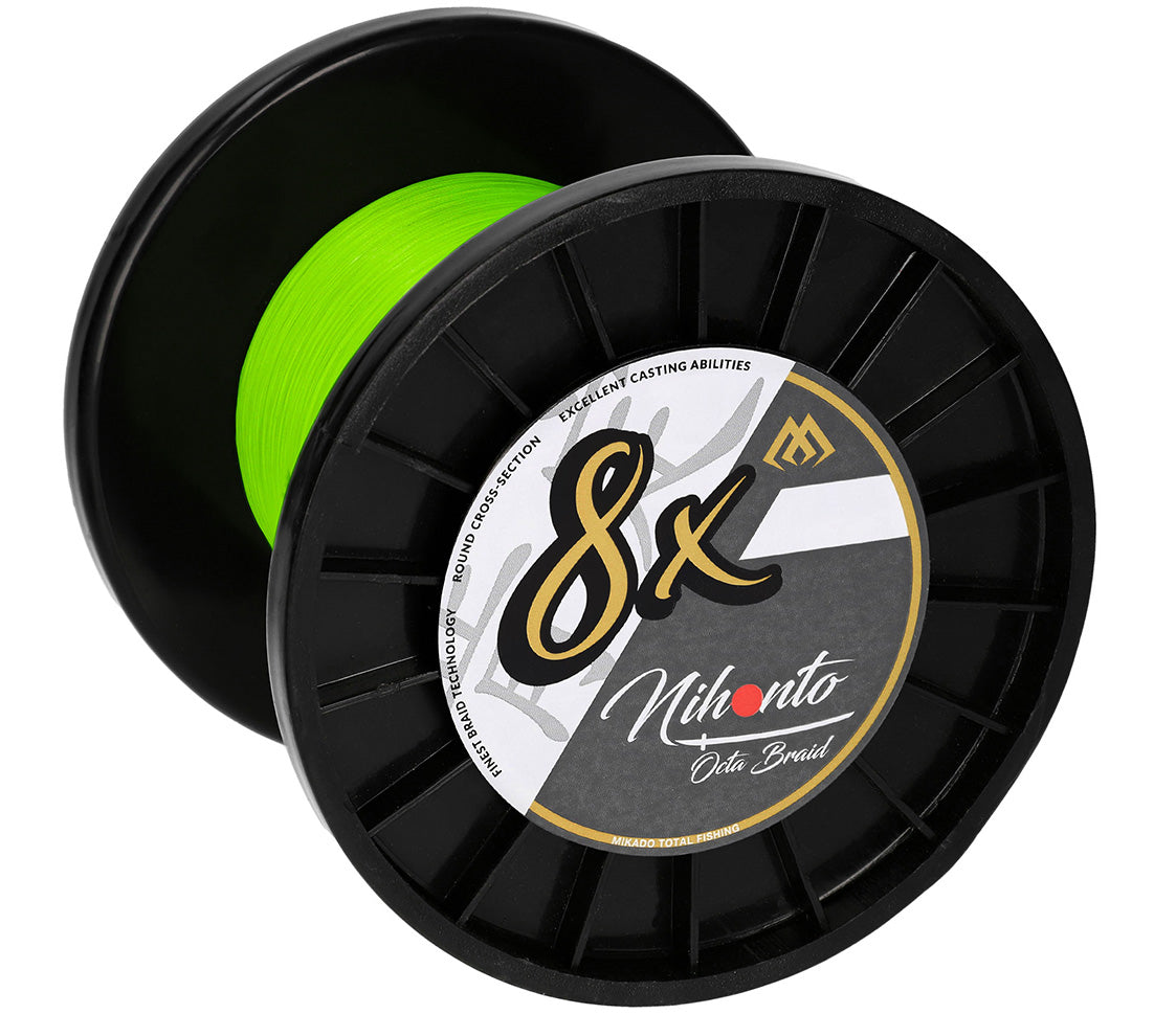 Mikado Geflochtene Schnüre - Nihonto Octa Braid - 0.12mm/8.9kg/900m - Fluo - 1 Spule