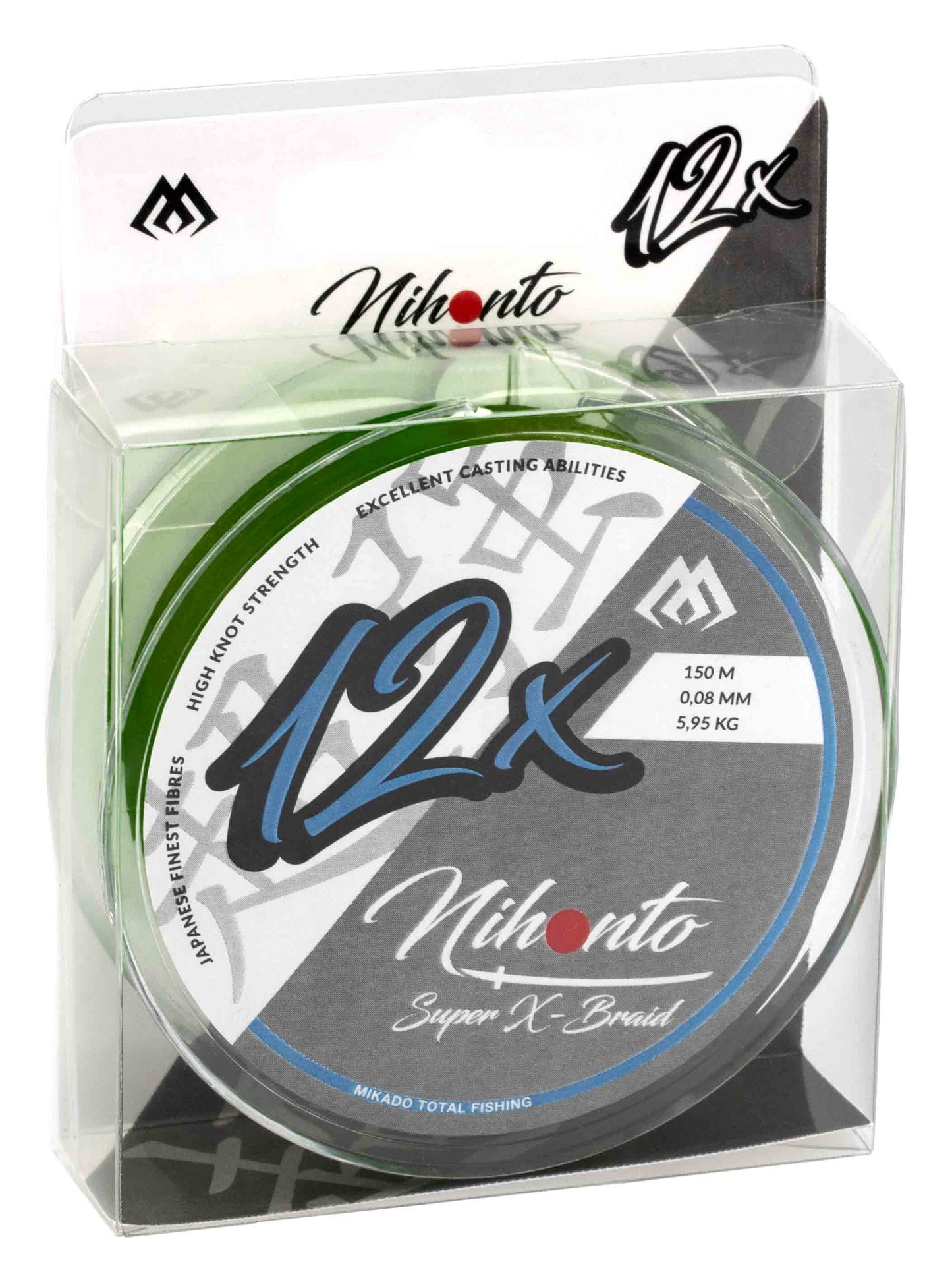 Mikado Geflochtene Schnüre - Nihonto Super X-Braid - 0.14mm/10.95kg/150m - Dunkelgrün - 1 Spule