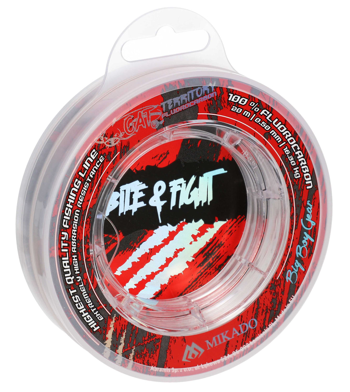 Mikado Schnur - Fluorocarbon Cat Territory - 0.50mm/16.30kg/20m - 1 Spule
