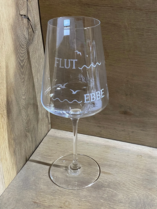 Weinglas Flut Ebbe Nordsee Glas Weißweinglas