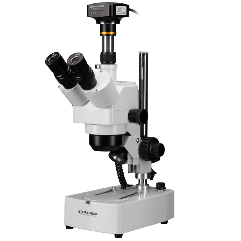 BRESSER Advance ICD 10x-160x Zoom-Stereomikroskop mit MikroCamII 20 MP 1'' Mikroskopkamera