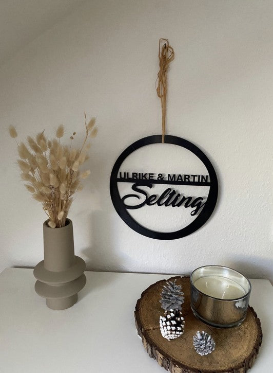 Personalisierter Name aus Acryl als Ring - Namensring - Wanddeko - Geschenk - Baby - Kinderzimmer