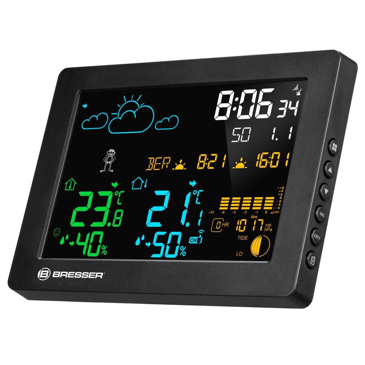 BRESSER MeteoTemp Baro HZ Farbwetterstation