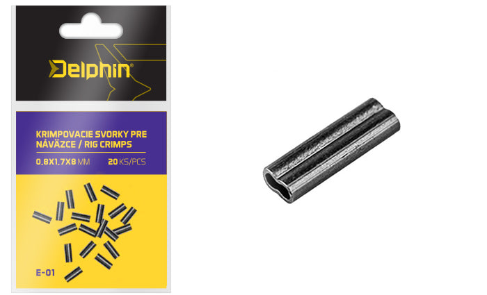 Delphin Rig crimps Klemmhülsen für Vorfach/20St.