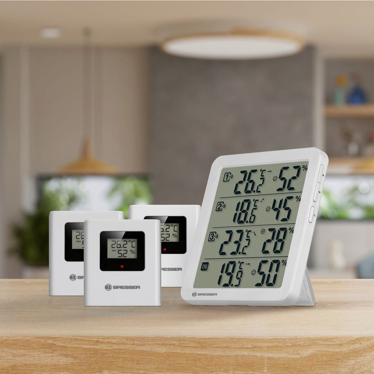 BRESSER Quadro NV Thermo-Hygrometer weiß