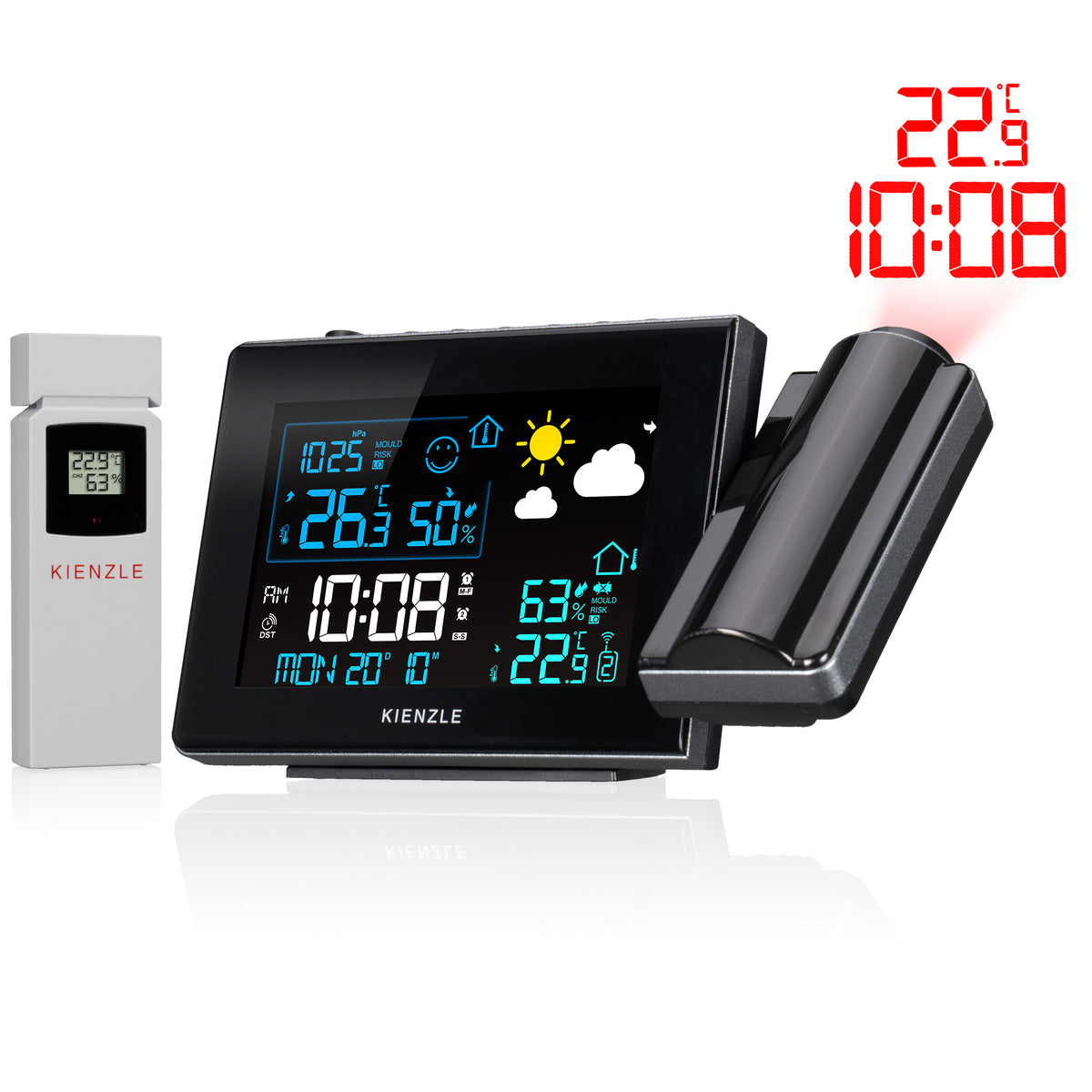 KIENZLE Funk-Wetterstation mit Projektion