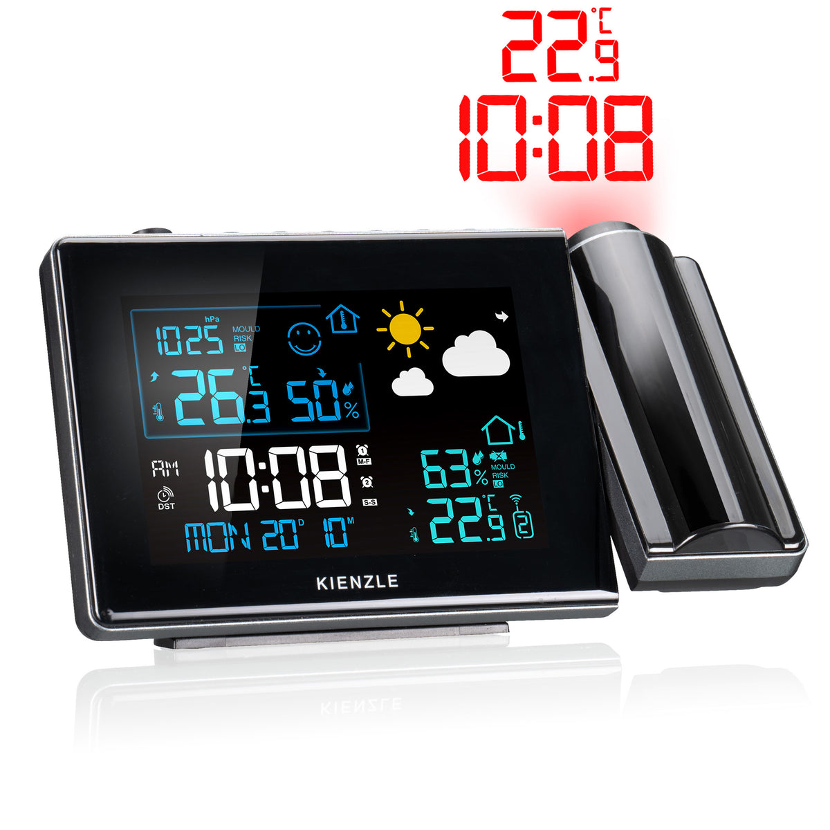 KIENZLE Funk-Wetterstation mit Projektion