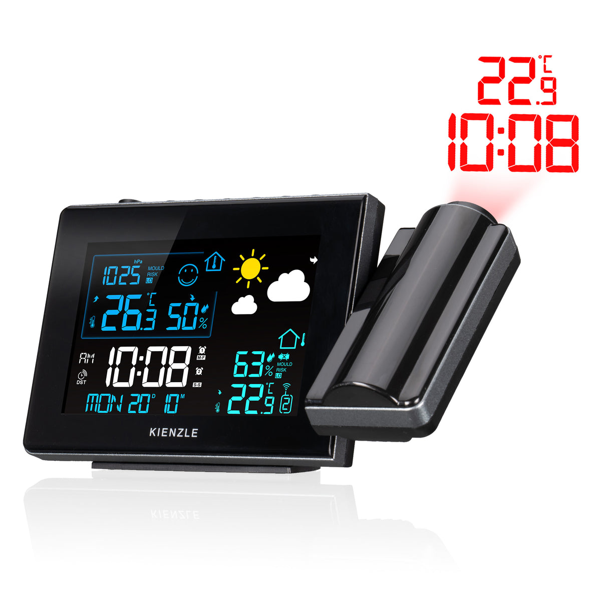 KIENZLE Funk-Wetterstation mit Projektion