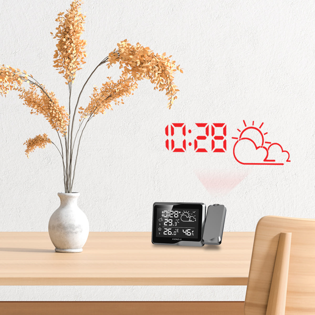 KIENZLE Wetterstation mit Wandprojektion
