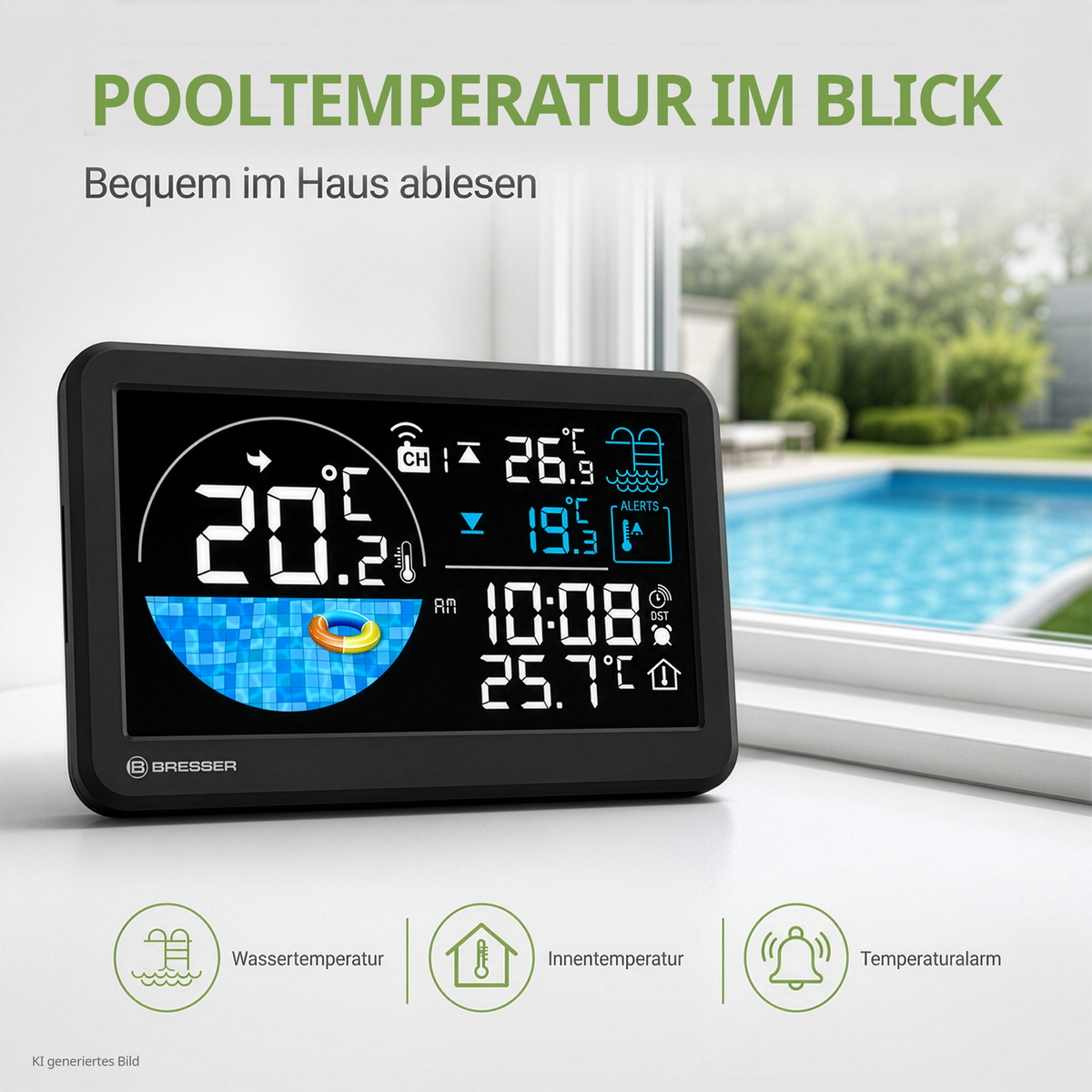 BRESSER Funk-Poolthermometer