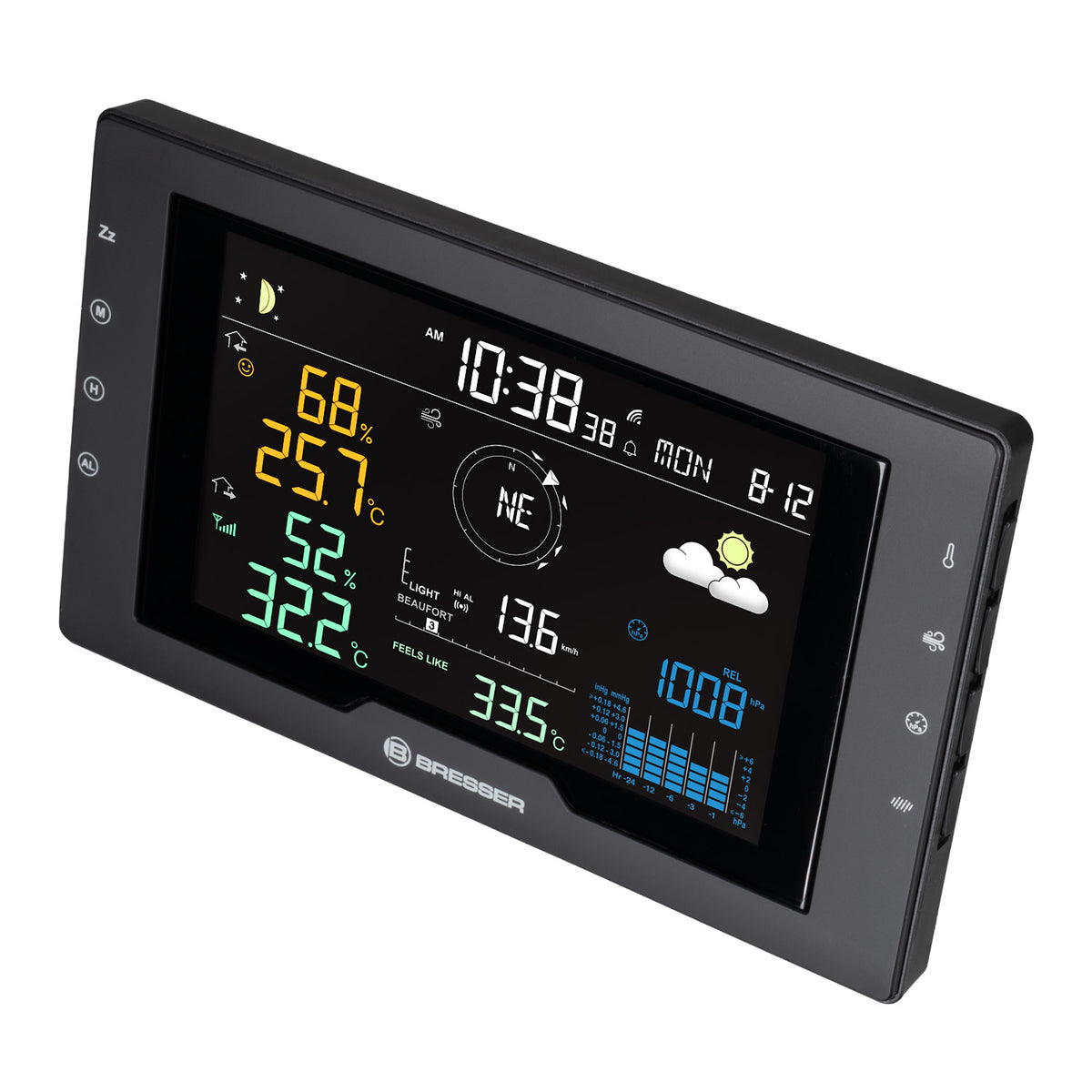 BRESSER Azores Profi-Wetterstation mit 5-in-1-Außensensor