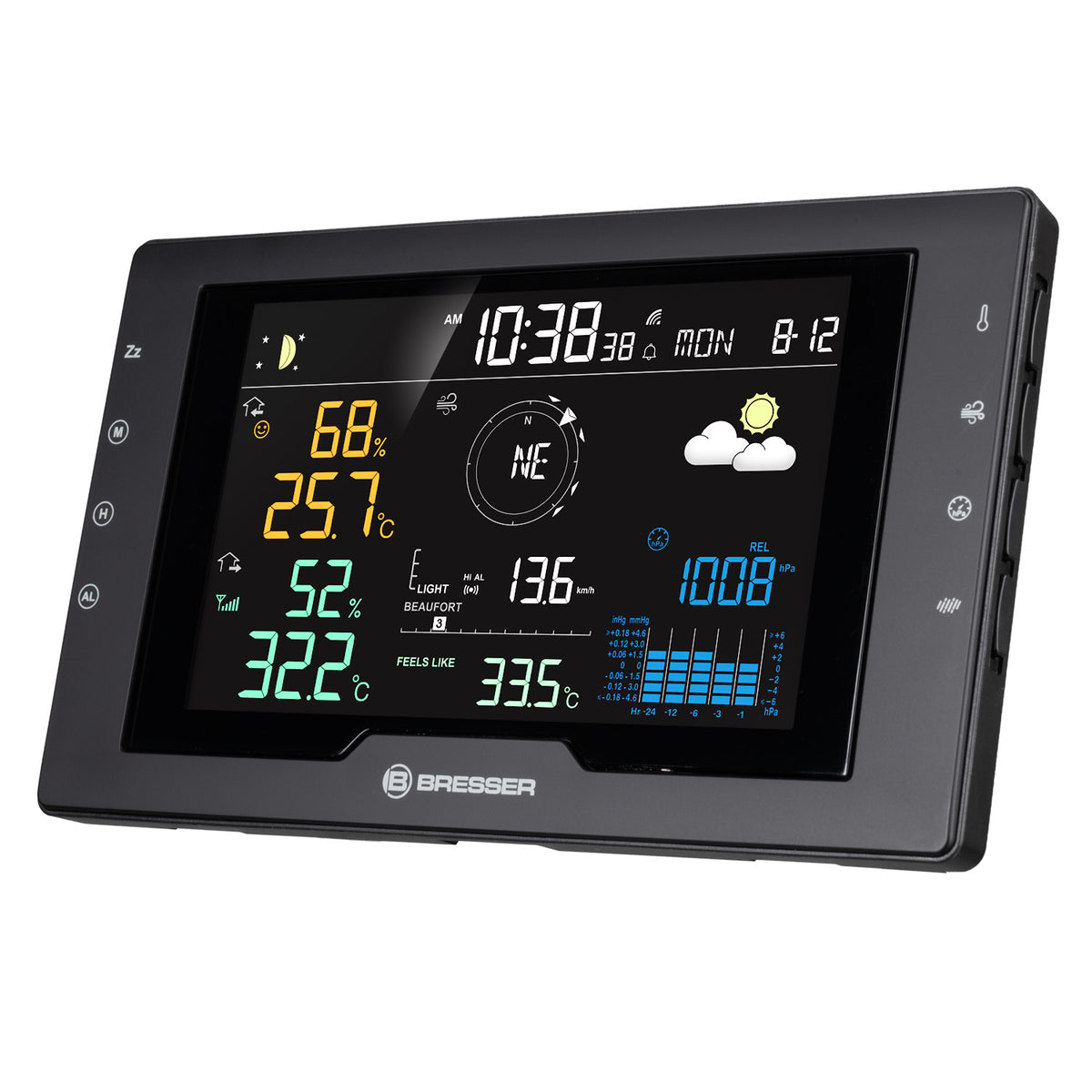 BRESSER Azores Profi-Wetterstation mit 5-in-1-Außensensor