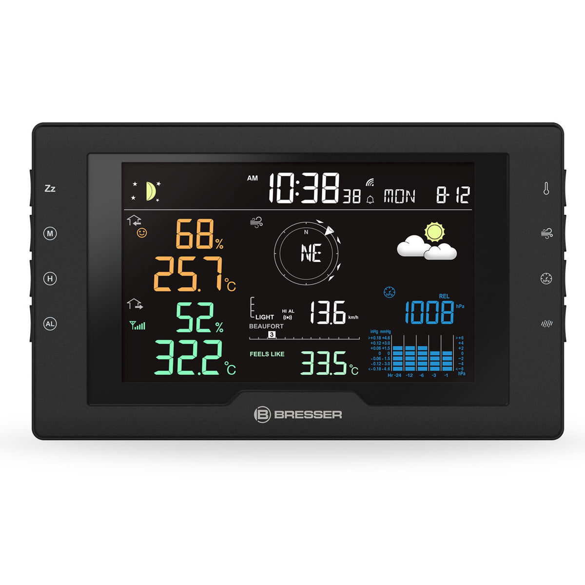 BRESSER Azores Profi-Wetterstation mit 5-in-1-Außensensor