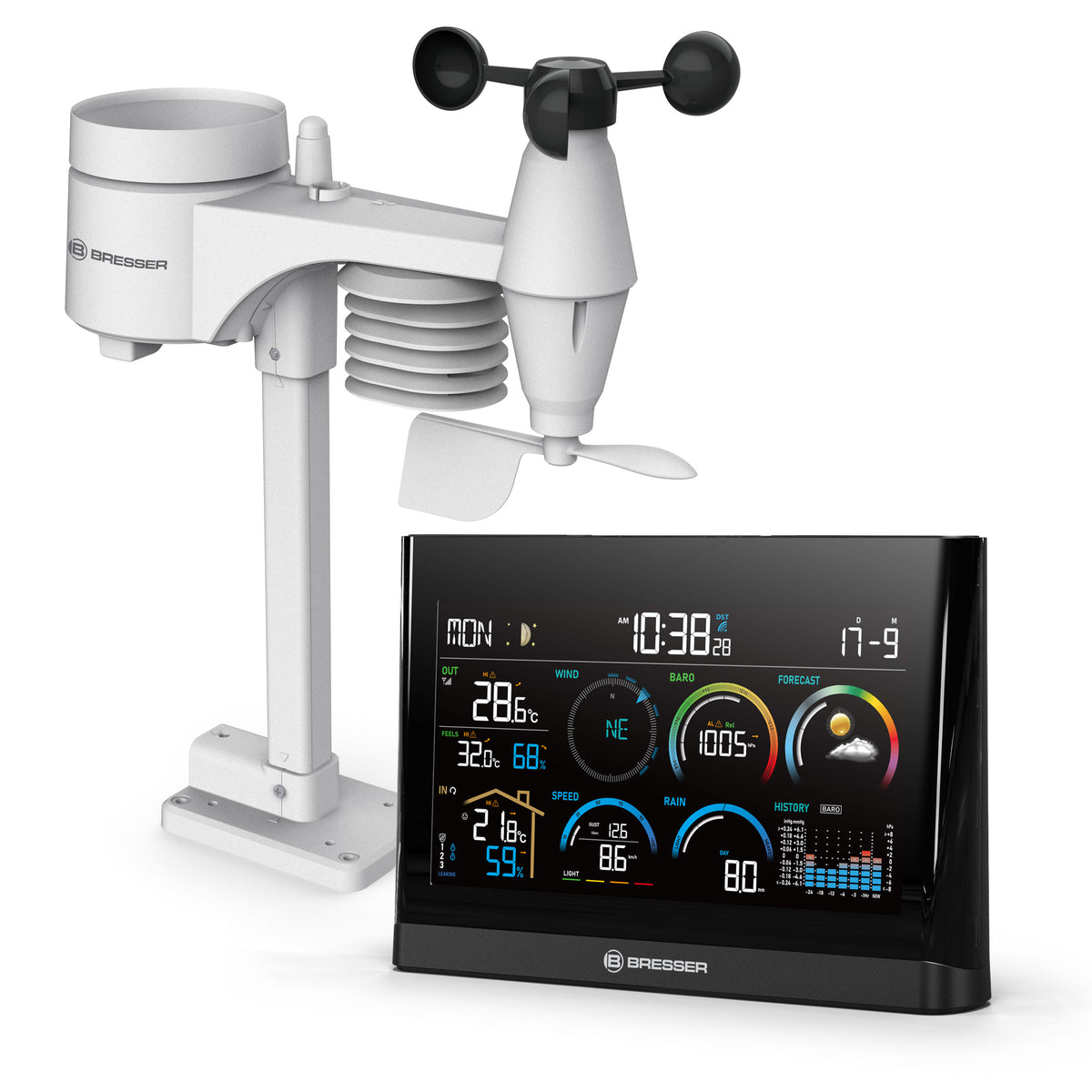 BRESSER Premium Komfort 5-in-1-Profi-Wetterstation
