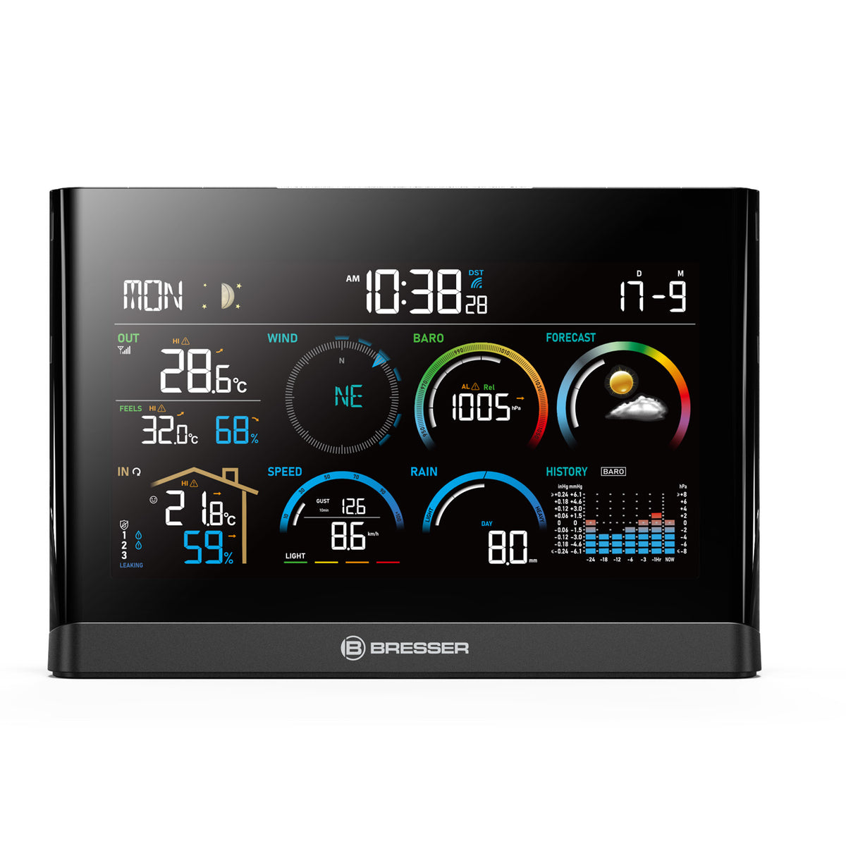 BRESSER Premium Komfort 5-in-1-Profi-Wetterstation