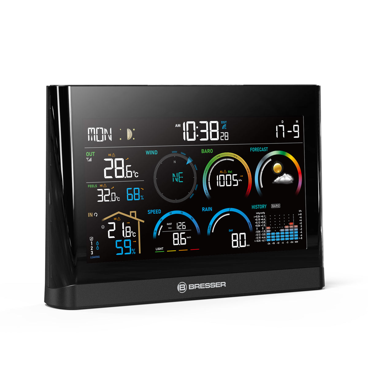 BRESSER Premium Komfort 5-in-1-Profi-Wetterstation