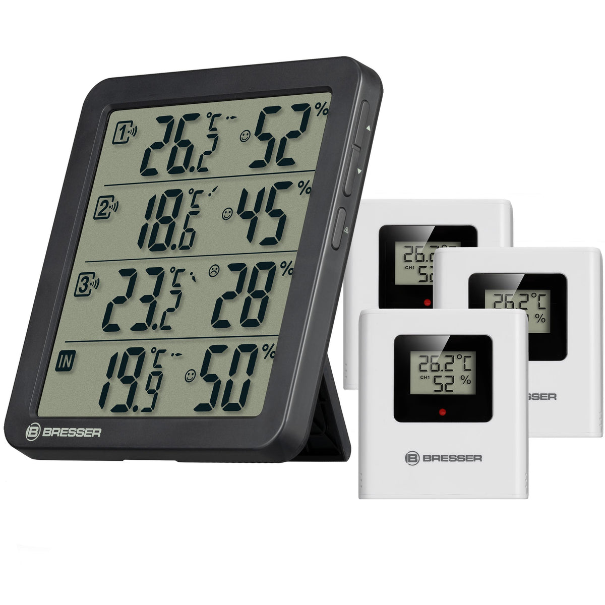 BRESSER Quadro NV Thermo-Hygrometer schwarz (15444)