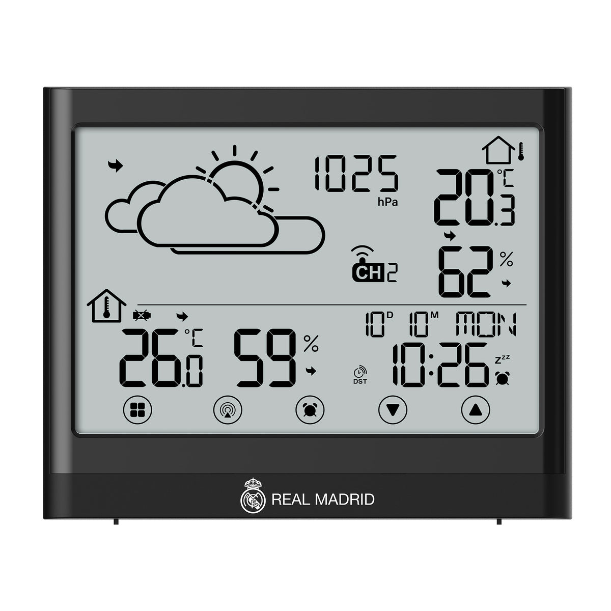 Real Madrid Wetterstation mit Trendanzeige