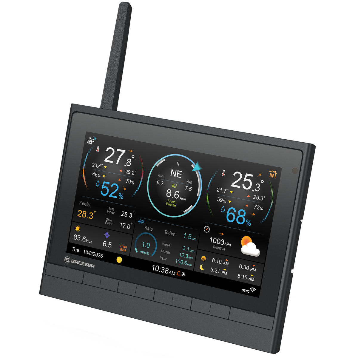 BRESSER SolarWetter 7-in-1 HD WLAN-Wetterstation