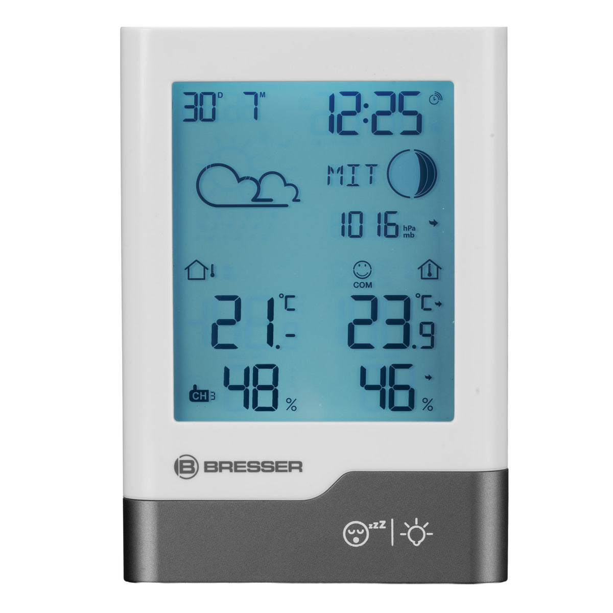 BRESSER Funkwetterstation weiß/grau