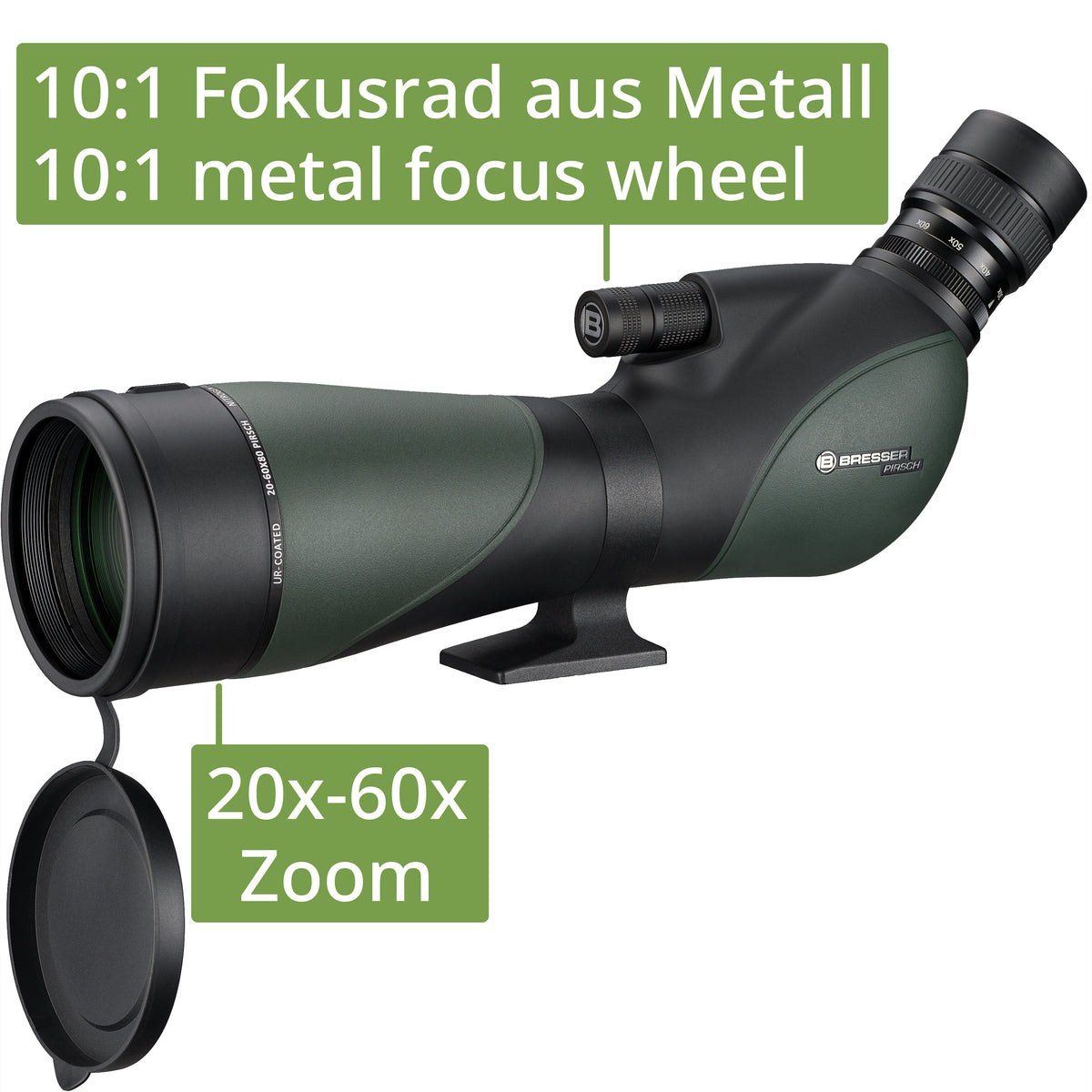 BRESSER Pirsch 20-60x80 Spektiv Gen. II mit DeLuxe 10:1 Fokus