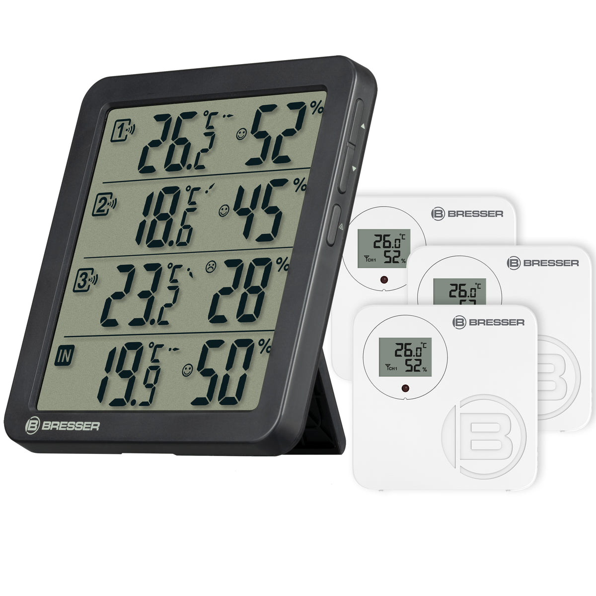 BRESSER Quadro NV Thermo-Hygrometer schwarz (7000029)