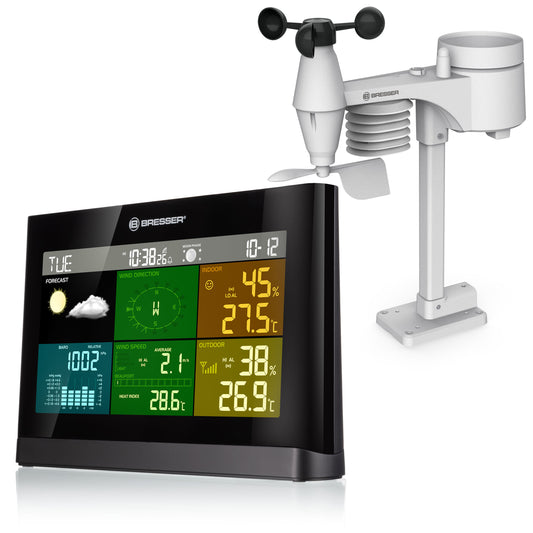 BRESSER 5-in-1 Comfort Wetterstation mit Farbdisplay