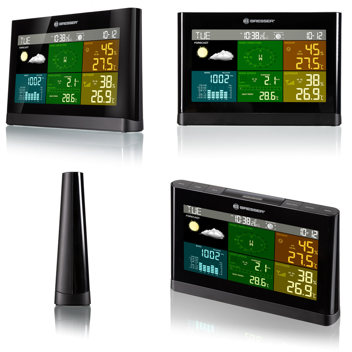 BRESSER 5-in-1 Comfort Wetterstation mit Farbdisplay