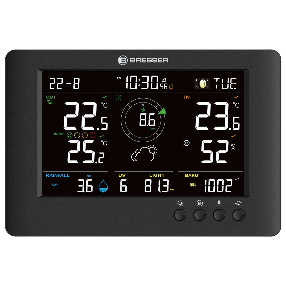 BRESSER 8-in-1 ClearViewTB Wetterstation