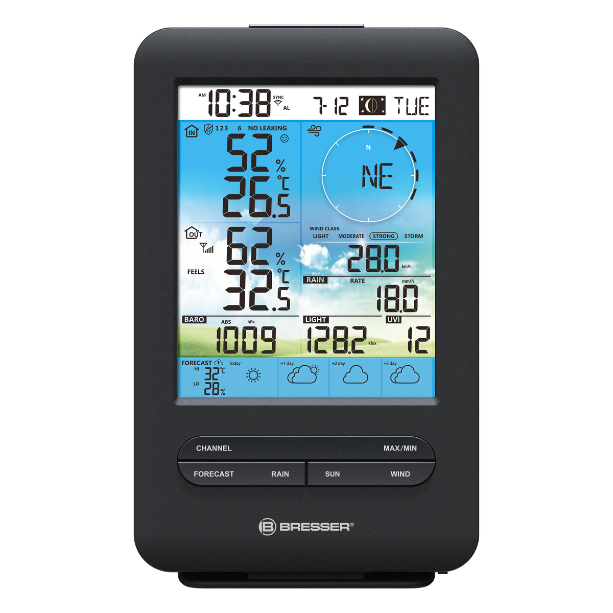 BRESSER 7-in-1-WLAN-Wetterstation 4CAST mit 4-Tage-Vorhersage
