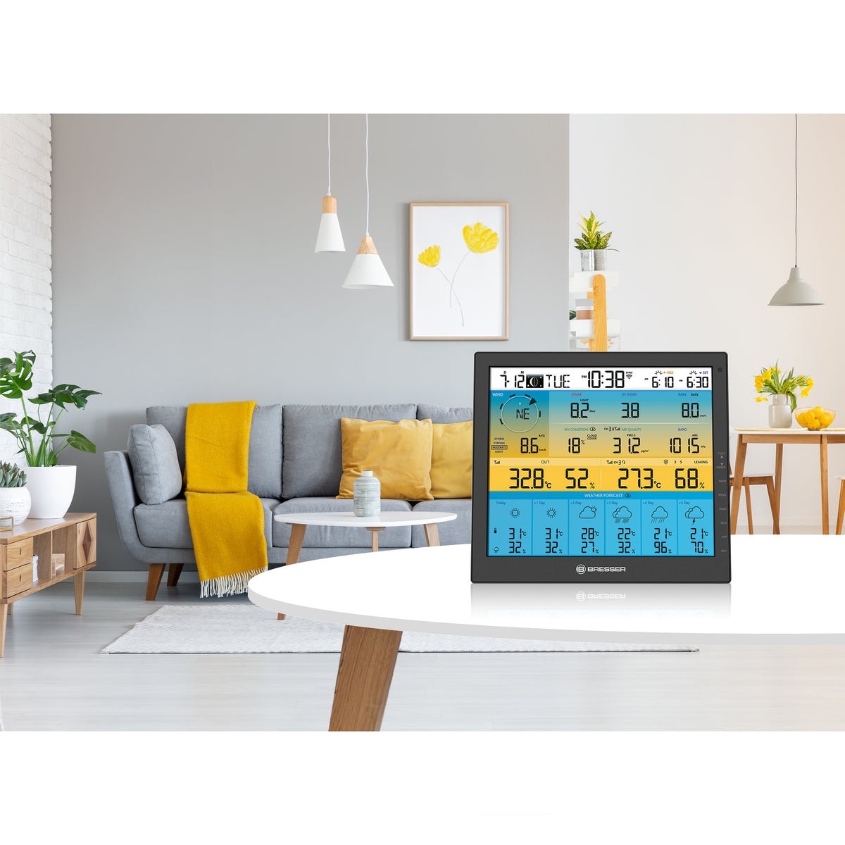 BRESSER 7-in-1-WLAN-Wetterstation 4CAST mit 6-Tage-Vorhersage